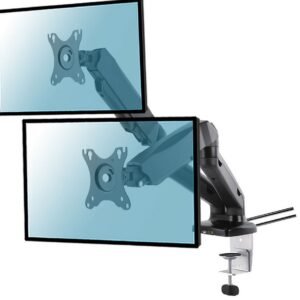 Support de bureau Full Motion 2 écrans PC 13"-27" USB + AUDIO