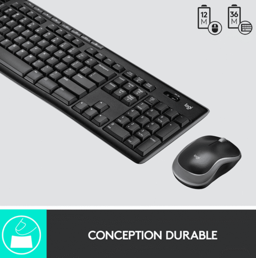 Ensemble sans fil souris + clavier (AZERTY Français) Logitech MK270 – Image 5