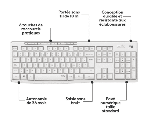 Logitech MK295  Blanc – Image 2