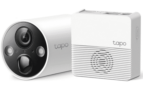 Tapo C420S1  Caméra sans fil Outdoor 2K QHD sur batterie + Hub de connexion