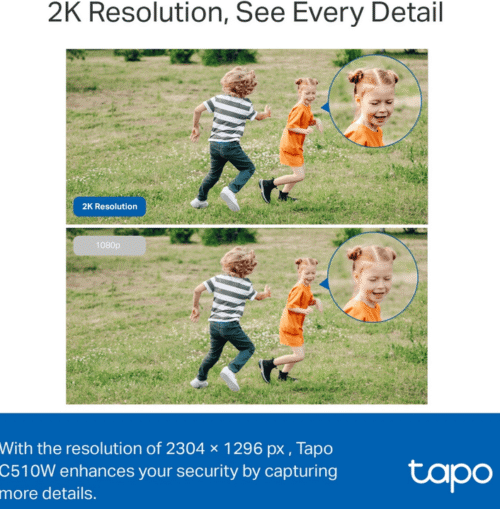 Tapo C510W  Caméra de sécurité 2K extérieure panoramique et inclinable WiFi – Image 8