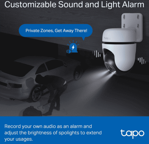 Tapo C510W  Caméra de sécurité 2K extérieure panoramique et inclinable WiFi – Image 4