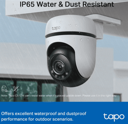 Tapo C510W  Caméra de sécurité 2K extérieure panoramique et inclinable WiFi – Image 3
