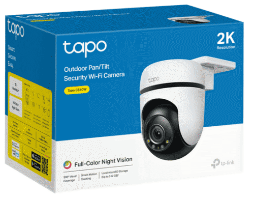 Tapo C510W  Caméra de sécurité 2K extérieure panoramique et inclinable WiFi
