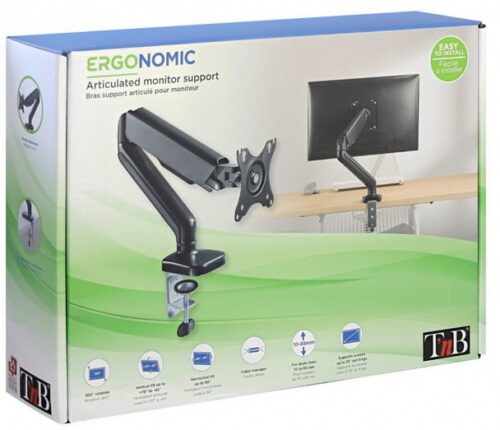 TNB ERGO Bras support articulé 1 moniteur avec ressort gaz – Image 3