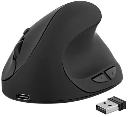 Mini souris sans fil ergonomique verticale et rechargeable