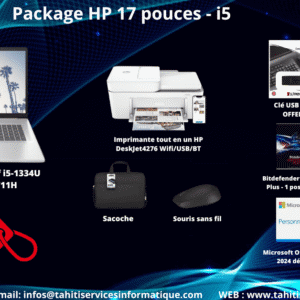Package bureautique HP Laptop 17-cn3024nf / i5-1334U / 16GB Ram /512 SSD / 17.3" FullHD / W11H