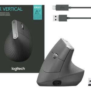 Logitech MX Vertical - souris verticale - USB, Bluetooth, 2.4 GHz - graphite