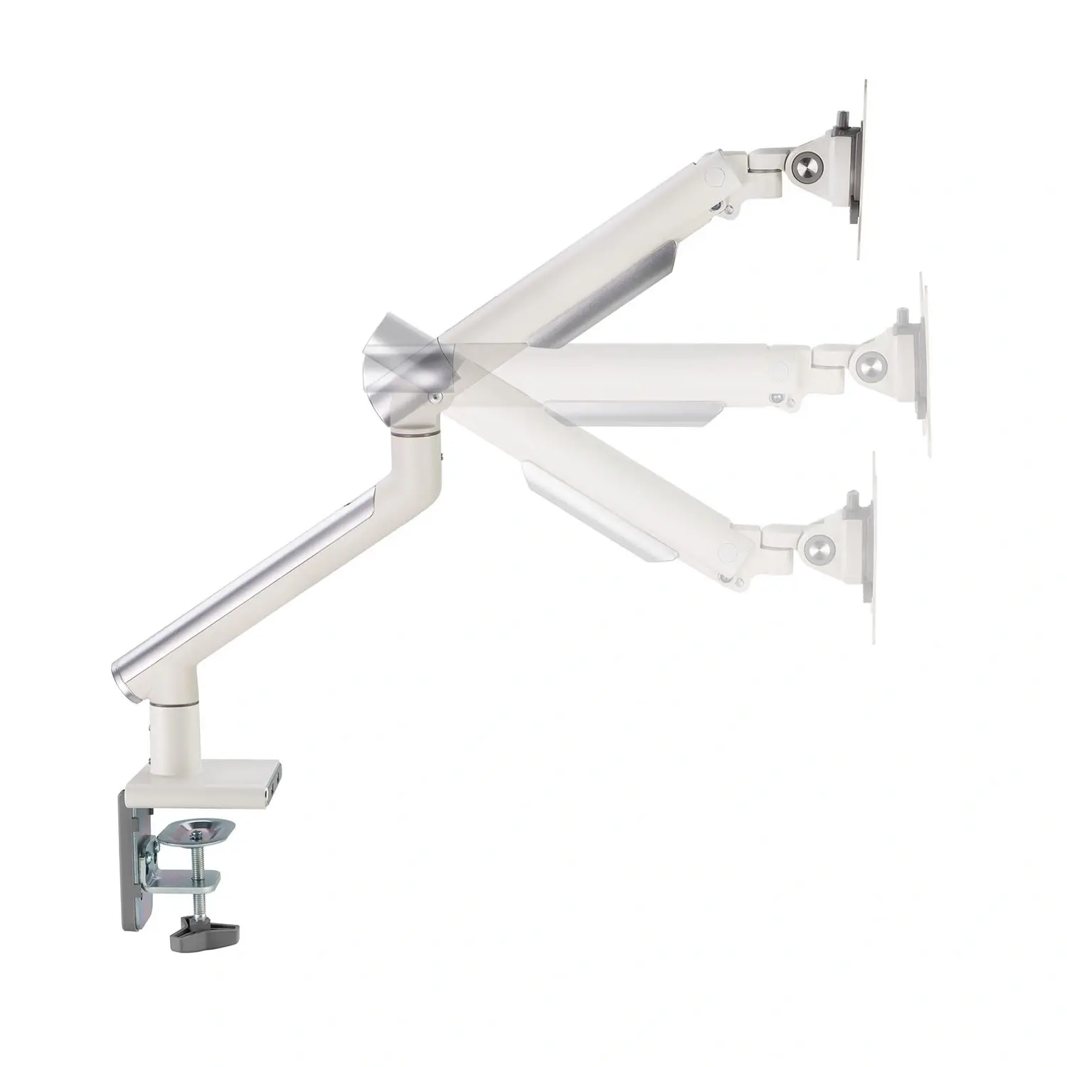 Support de bureau Full Motion pour écran PC 17"-32" avec USB, Blanc – Image 5