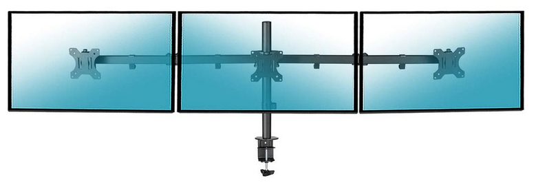 KIMEX Support de Bureau A Pincer pour 3 Ecrans Moniteurs TV 13' '- 27''