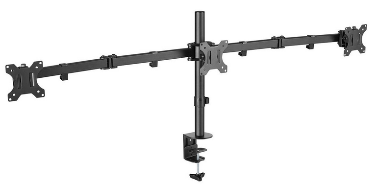 KIMEX Support de Bureau A Pincer pour 3 Ecrans Moniteurs TV 13' '- 27'' – Image 3