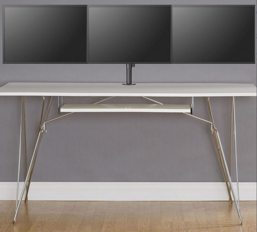 KIMEX Support de Bureau A Pincer pour 3 Ecrans Moniteurs TV 13' '- 27'' – Image 4