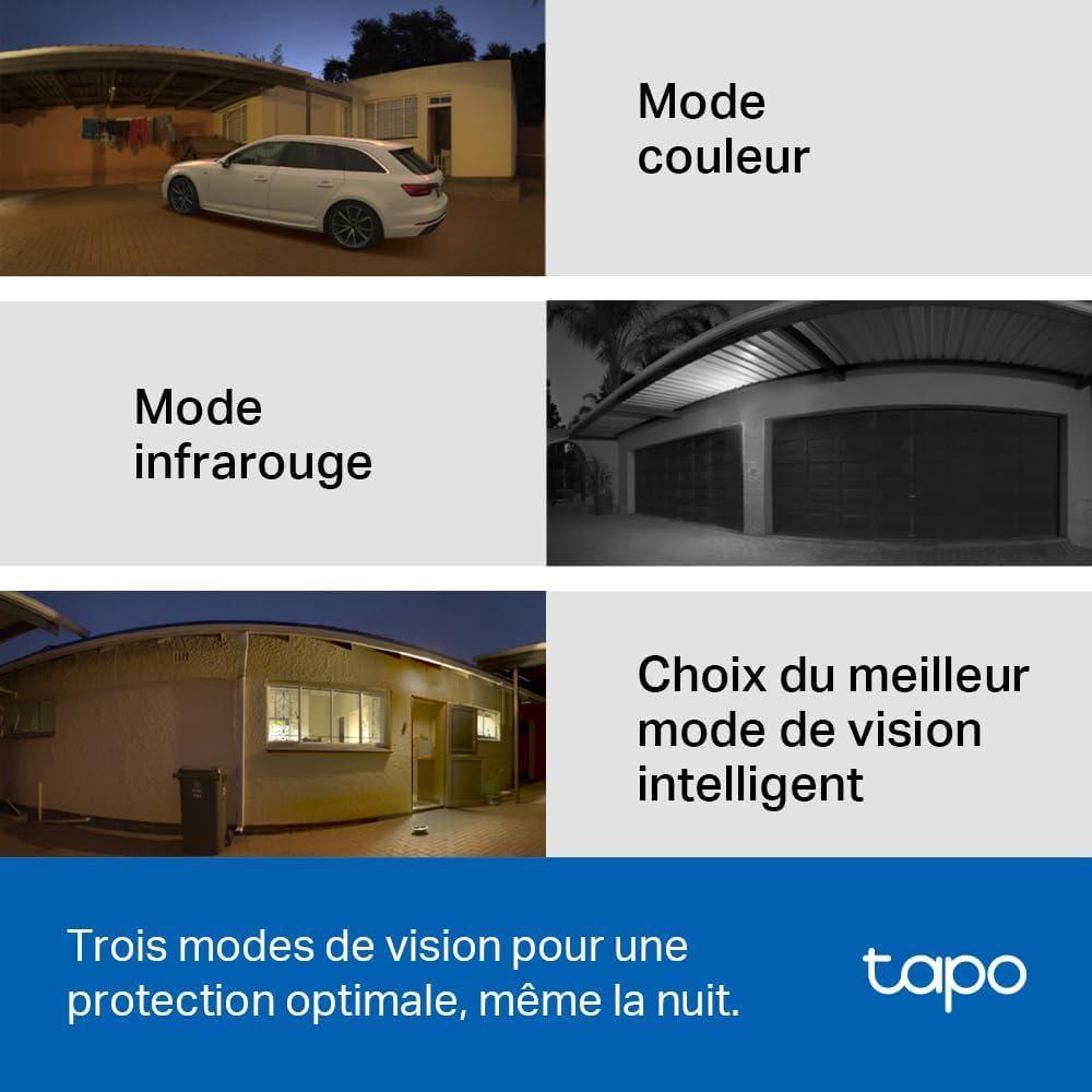 Tapo 2K Camera Exterieur WiFi 360° Vision Nocturne Couleur,C510W – Image 7