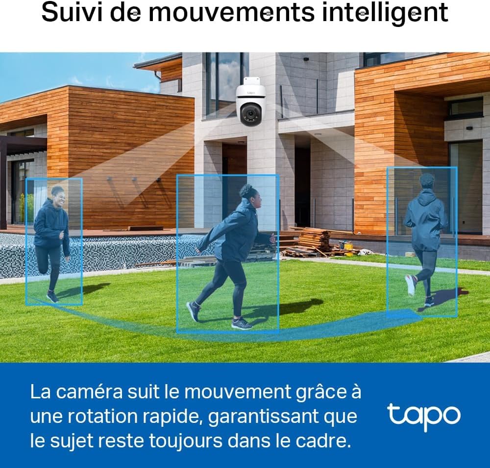 Tapo 2K Camera Exterieur WiFi 360° Vision Nocturne Couleur,C510W – Image 6
